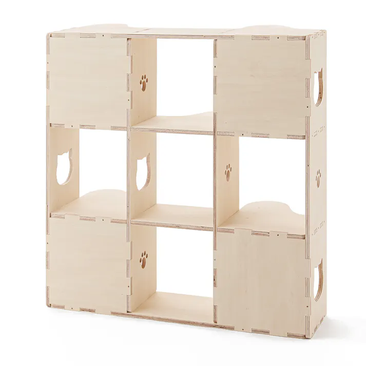 【CDM】ねこのアパートシェルフ M(シナ)【別送品】