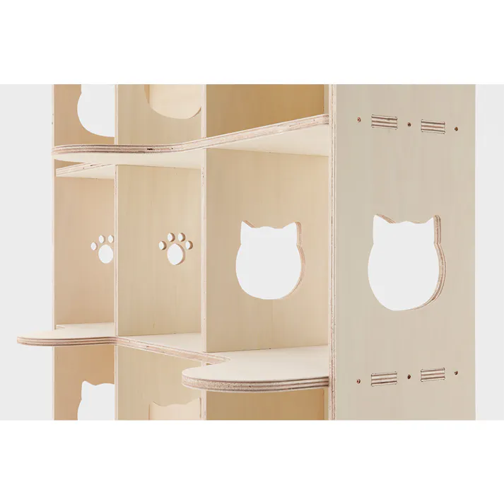 【CDM】ねこのアパートシェルフ M(シナ)【別送品】