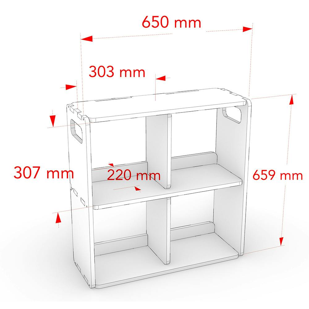 CDM】組み合わせるボックス収納L【別送品】 | 本棚・書棚・ブック