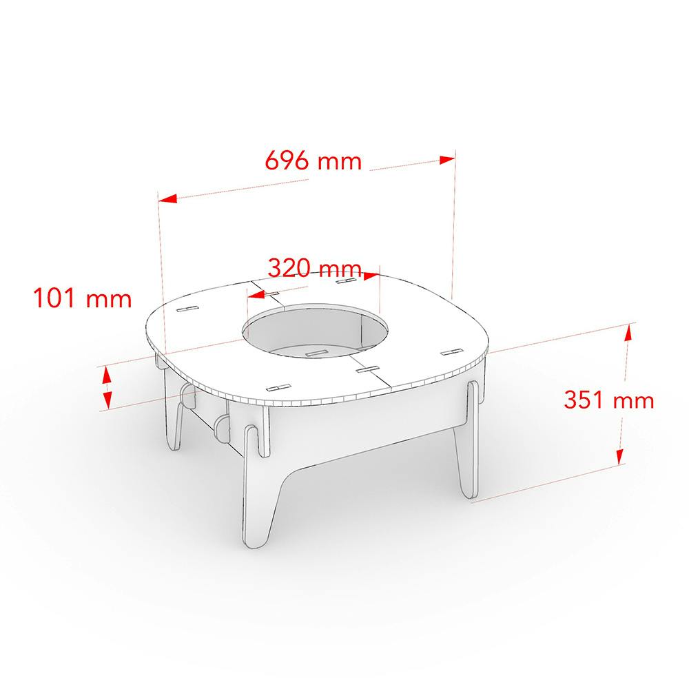 CDM】囲炉裏テーブル(ラーチ)【別送品】 | キャンプ・バーべーキュー