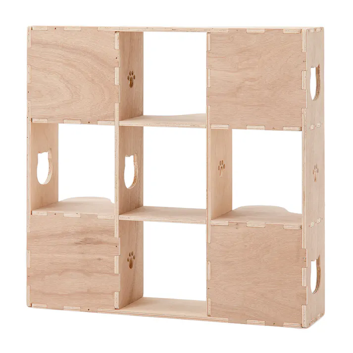 【CDM】ねこのアパートシェルフ M(ラワン)【別送品】