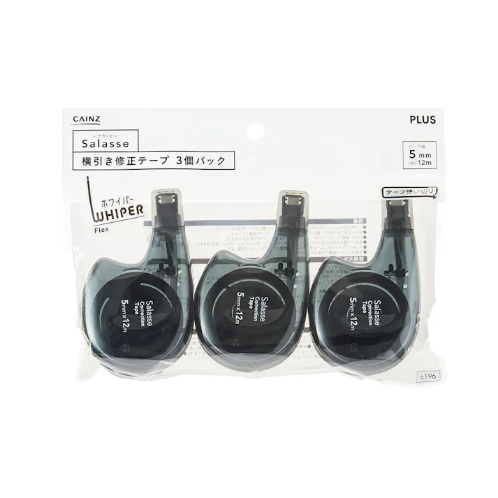 カインズ サラッセ Salasse 修正テープ 横引き ホワイパー 使い切り 5mm×12m 3個パック