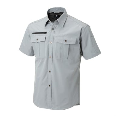 カインズ HWストレッチワークシャツ 半袖 3L シルバー