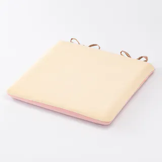 もちもちシートクッション ベージュ/ピンク 四角