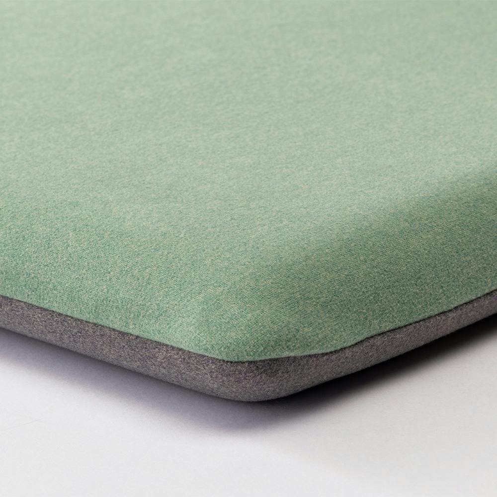 もちもちシートクッション 四角 グレー/グリーン | クッション