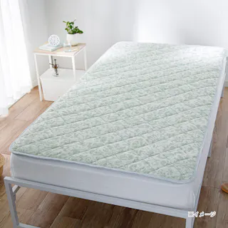タオル素材の敷パッド Pitapa グリーン セミダブル 120×200cm
