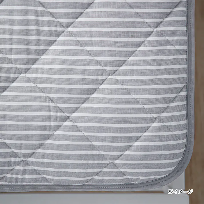 綿100%の敷パッド Pitapa グレー ダブル 140×200cm
