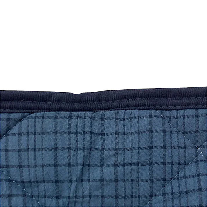 綿100%の敷パッド Pitapa ネイビー シングル 100×200cm