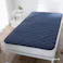 綿100%の敷パッド Pitapa ネイビー ダブル 140×200cm