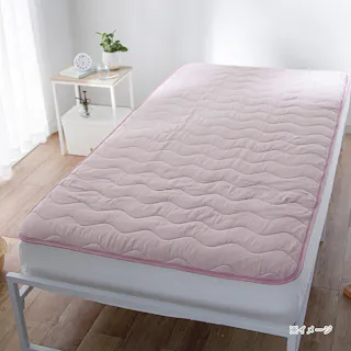 綿100%のガーゼ敷パッド Pitapa パープル ダブル 140×200cm