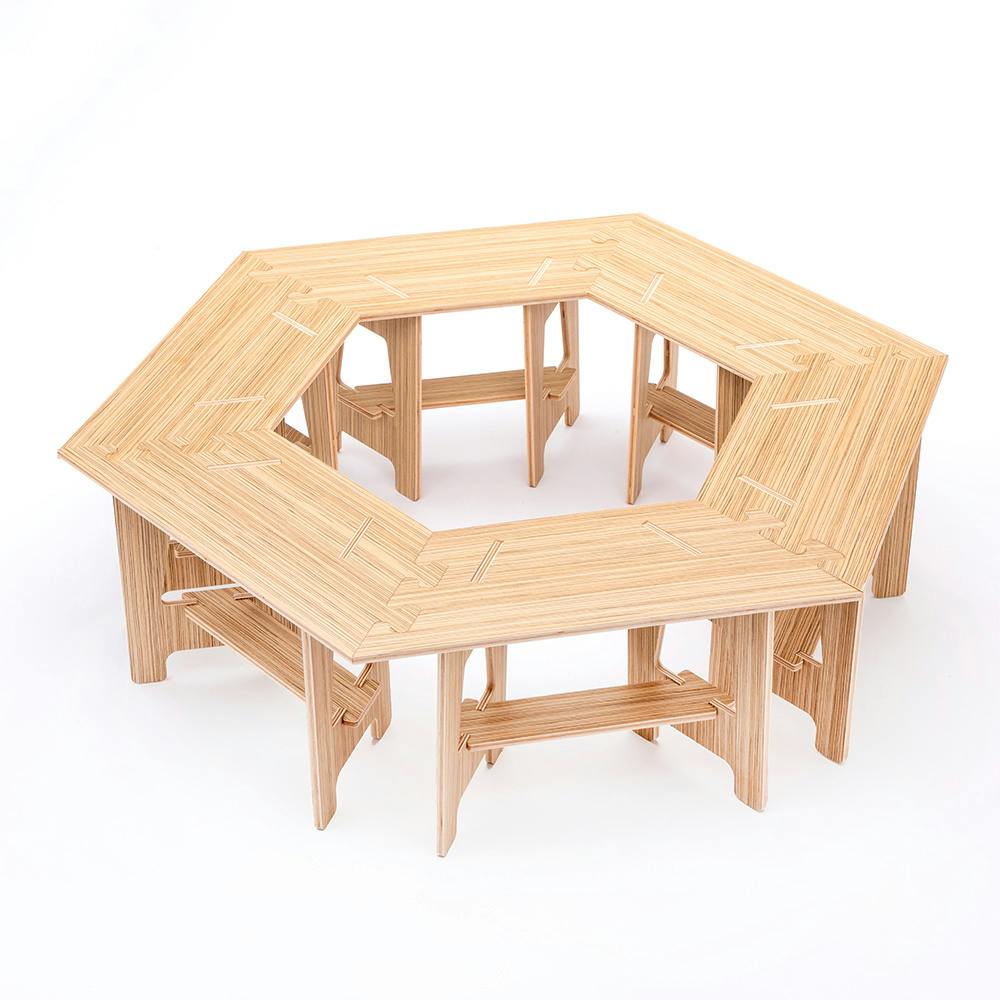 カインズ 組み合わせて使えるヘキサテーブル 大 | 木材 通販