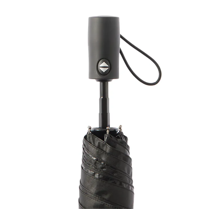 日差しも紫外線も雨も遮れる自動開閉折傘 55cm ブラック