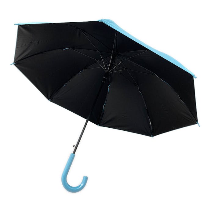 日差しも紫外線も雨も遮れるジャンプ式学童傘 55cm ブルー
