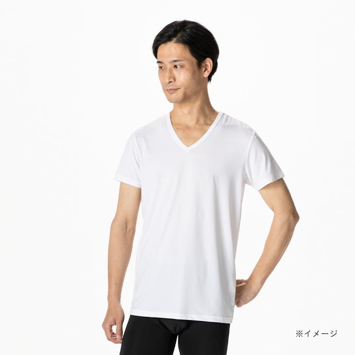 カインズ スピードドライ 冷感インナーTシャツV首 M ホワイト