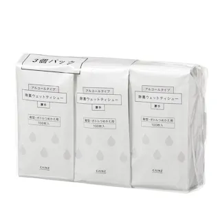 カインズ アルコールタイプ 除菌ウェットティシュー 厚手 詰替 100枚×3個