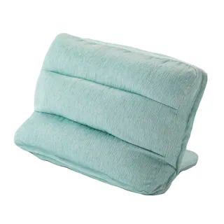 カバーが洗える背もたれイス Lepoco ミント 幅58cm 奥行36~42cm 高さ16~35cm 角度調整 14段階リクライニング 枕 足置き 座椅子