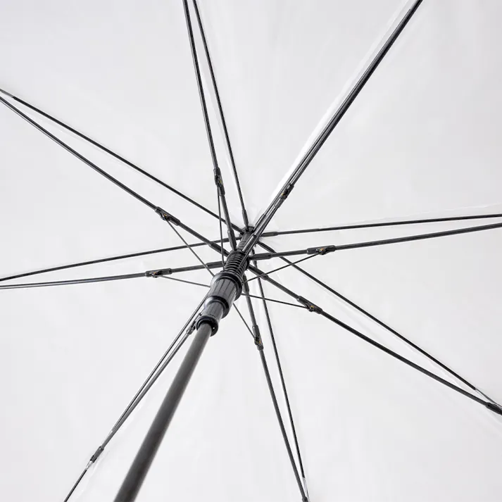 折れにくいワンタッチ式カラービニール傘 70cm ホワイト