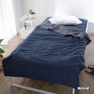 抗菌防臭肌ふとん シングル ネイビー 135×185cm