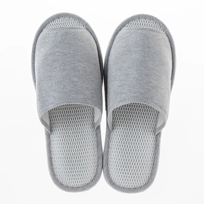 ニットダブルメッシュスリッパ 3L グレー