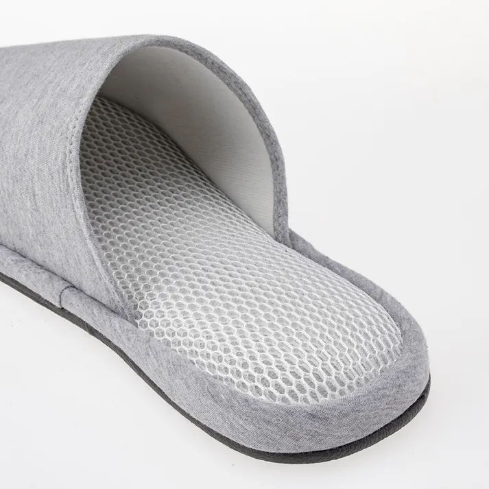 ニットダブルメッシュスリッパ 3L グレー