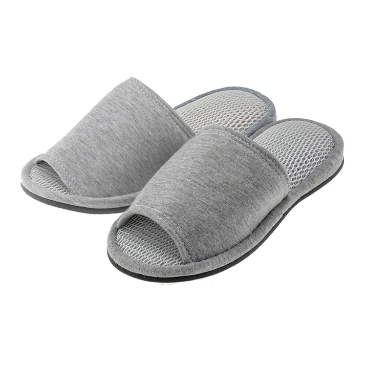 ニットダブルメッシュスリッパ 2L グレー