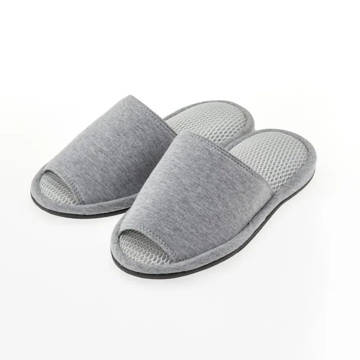 ニットダブルメッシュスリッパ グレー L