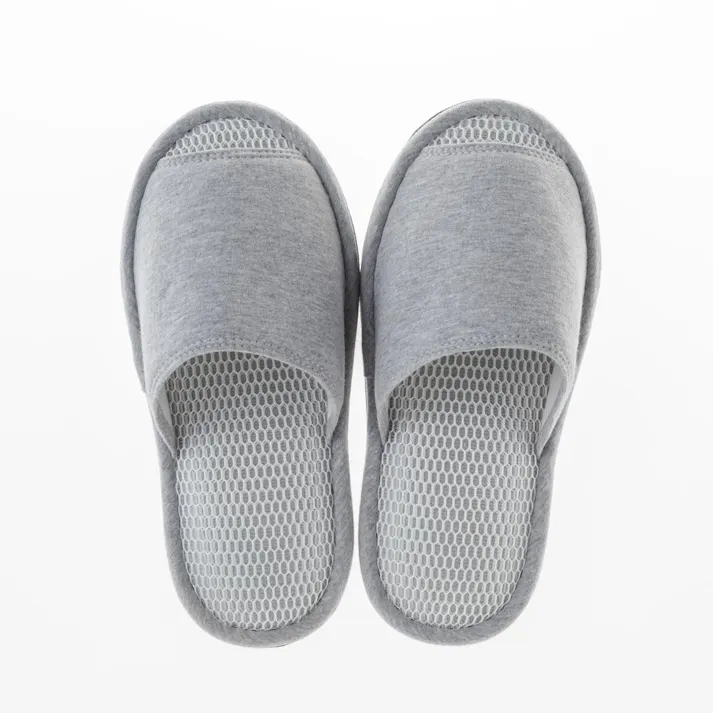 ニットダブルメッシュスリッパ グレー L
