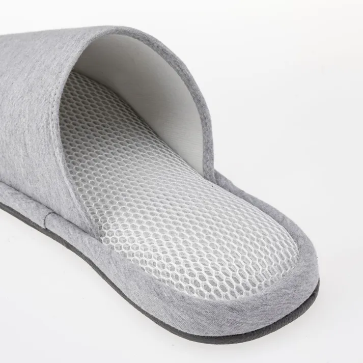 ニットダブルメッシュスリッパ グレー L