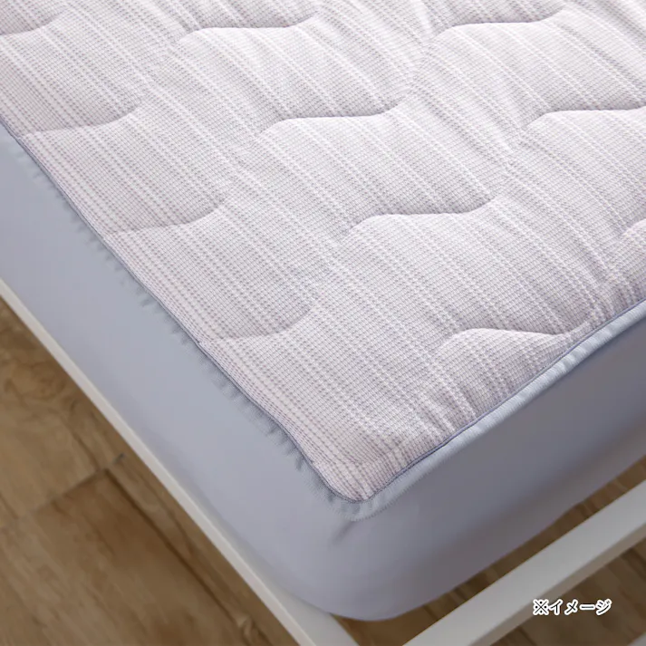 両面使えるもっとひんやりBOXシーツ パープル セミダブル※カバーのみ