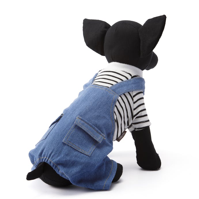 ドッキングオーバーオール ブルー SDサイズ ペット服(犬の服)