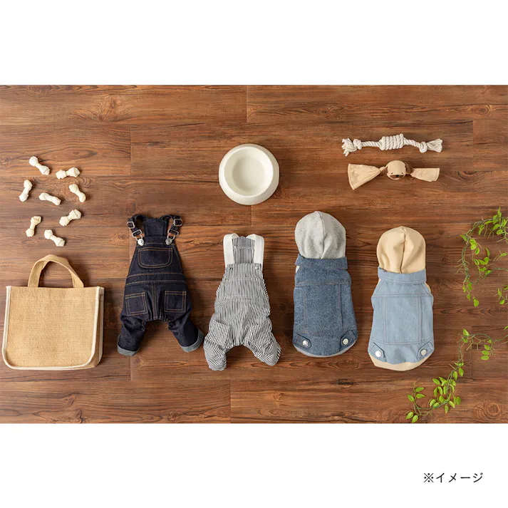 【送料無料】デニムオーバーオール Mサイズ ペット服(犬の服)