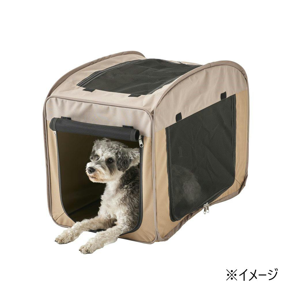 ペット用 ケージ 黒とベージュ ツイストペットケージ ベージュ Mサイズ | ペット用品（犬