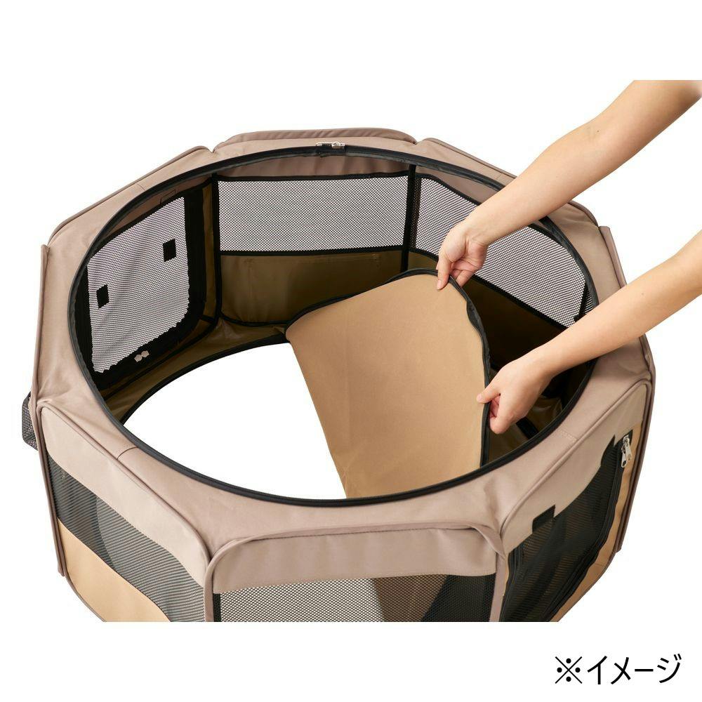 折りたたみメッシュサークル ベージュ Mサイズ | ペット用品（犬