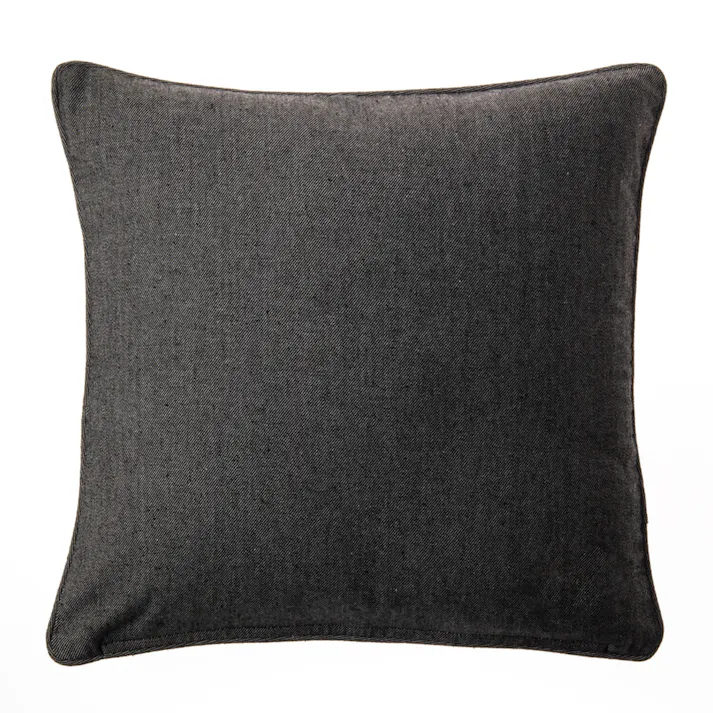 クッションカバー デニム ブラック※カバーのみ