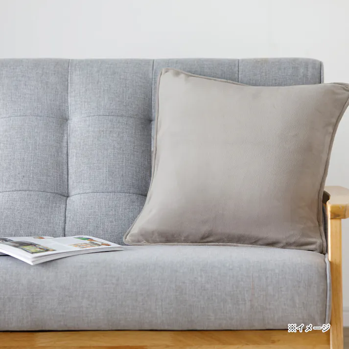 クッションカバー もちもち グレー