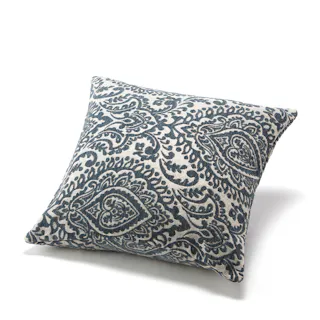 クッションカバー ダマスク ブルー※カバーのみ