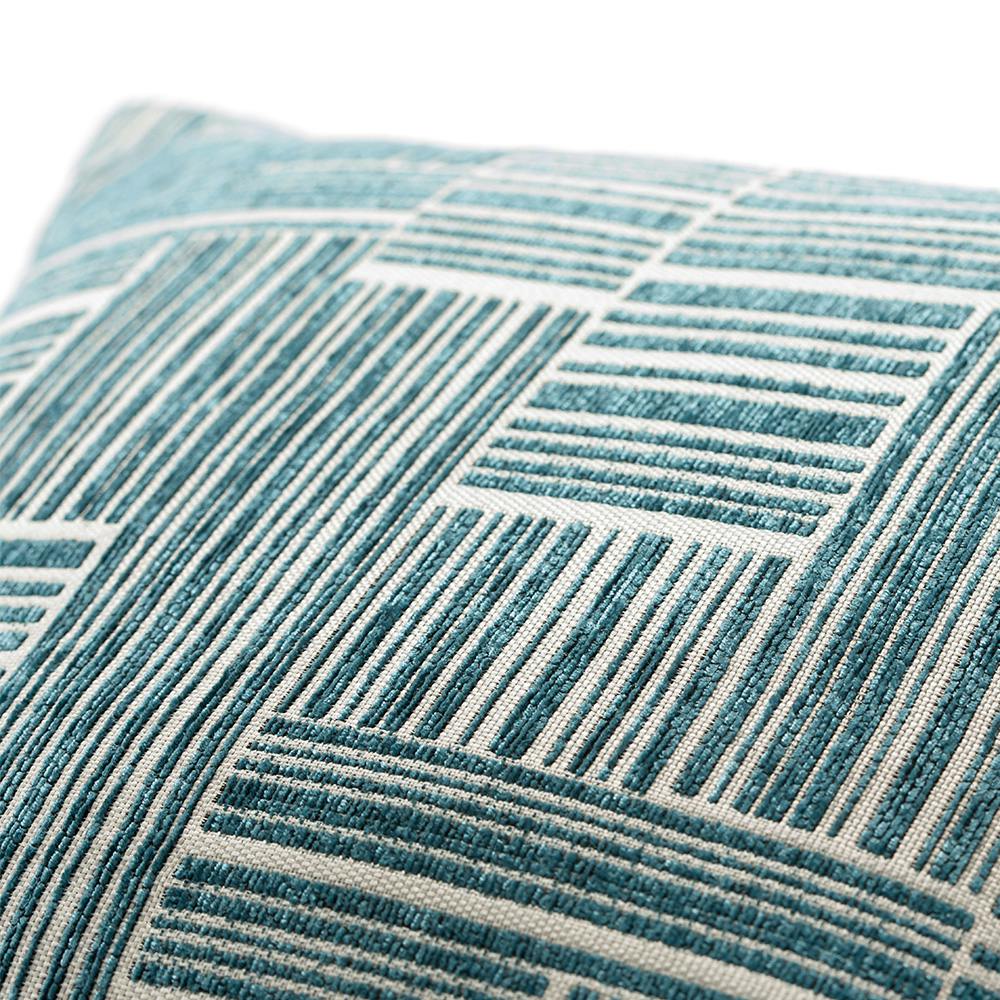 クッションカバー 幾何ライン ブルー※カバーのみ | クッション 通販