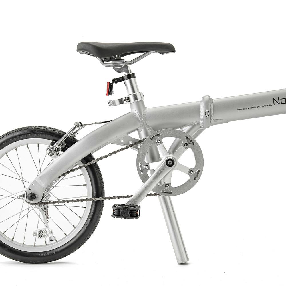 自転車】Nopa パンクしない折りたたみ自転車 16型 シルバー