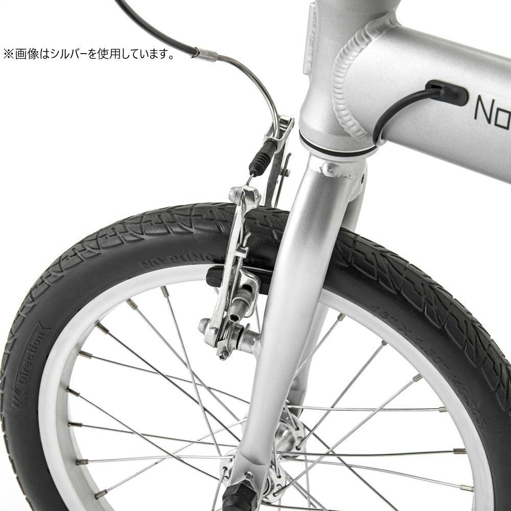 自転車】Nopa パンクしない折りたたみ自転車 16型 ブラック