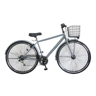 【自転車】Nopa パンクしないクロスバイク 27型 外装6段 グレー
