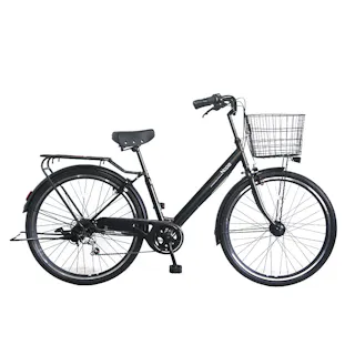 【自転車】Nopa パンクしない軽快車 27.5型 外装6段 ブラック