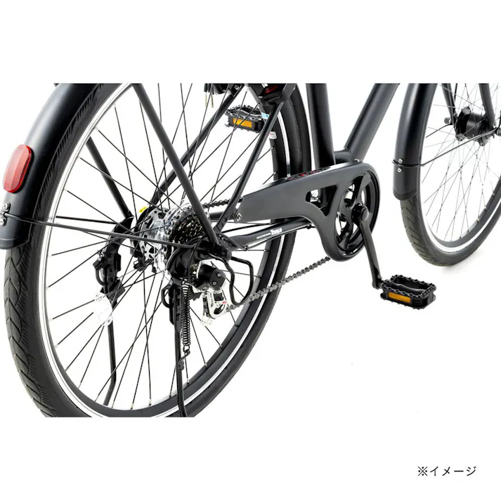 【自転車】Nopa パンクしない軽快車 27.5型 外装6段 オリーブ