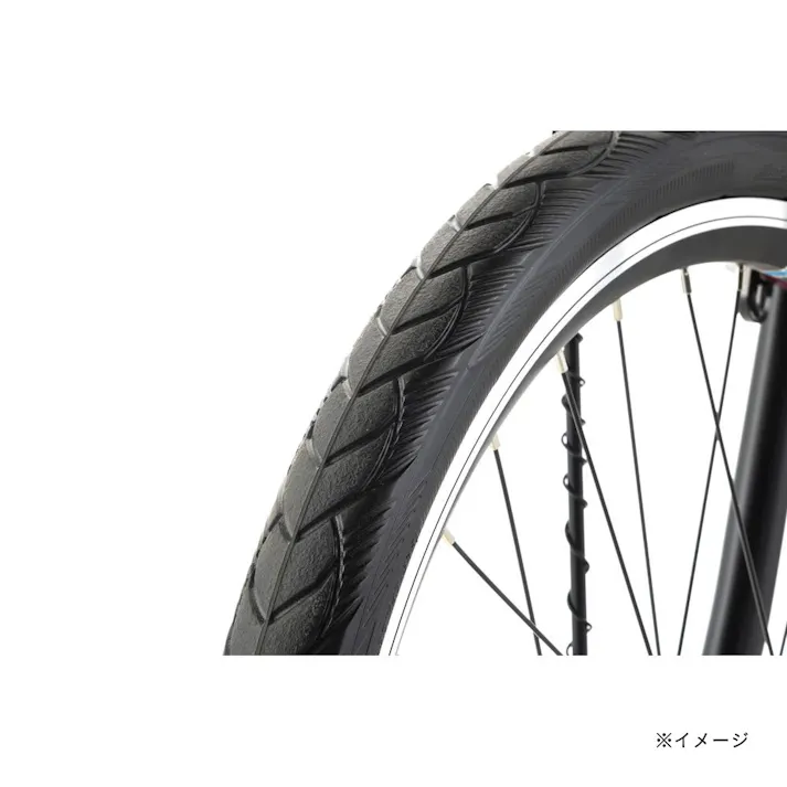 【自転車】Nopa パンクしない軽快車 27.5型 外装6段 オリーブ