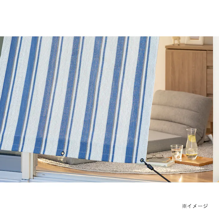 サンセイルシェード ブルーストライプ 縦100cm 横200cm 通気性 日除け 目隠し