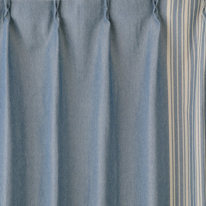 遮光 ベントス ブルー 100×110cm 4枚組セットカーテン