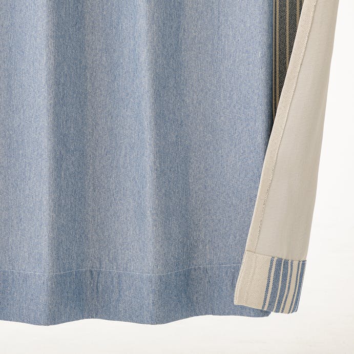 遮光 ベントス ブルー 100×178cm 4枚組セットカーテン
