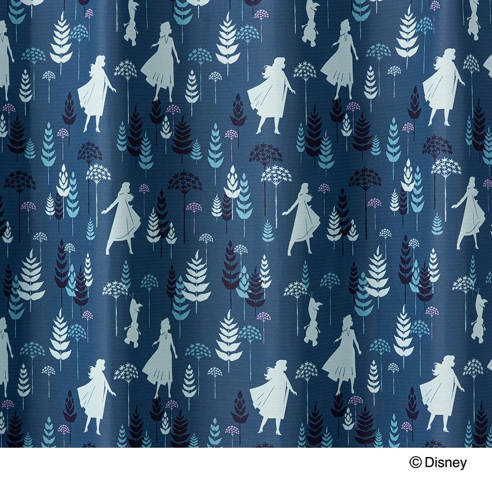 ディズニー カーテン アナ＆エルサ 100×200cm 2枚組 洗濯OK 遮光率