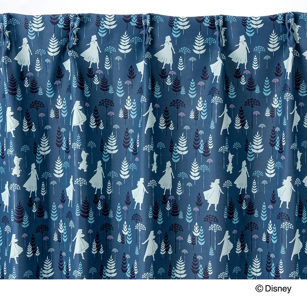ディズニー カーテン アナ＆エルサ 100×210cm 2枚組 洗濯OK 遮光率