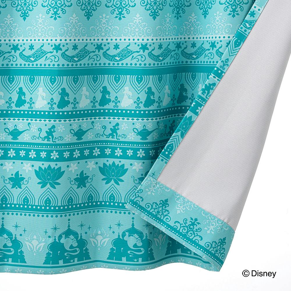 ディズニー ジャスミン カーテン 箔プリントの2重遮光カーテン「ジャスミン」(ディズニー/Disney