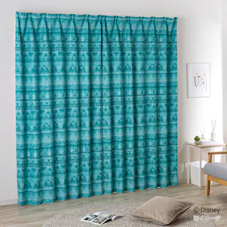 ディズニー カーテン ジャスミン 100×135cm 2枚組 洗濯OK 遮光率 99.65%【別送品】